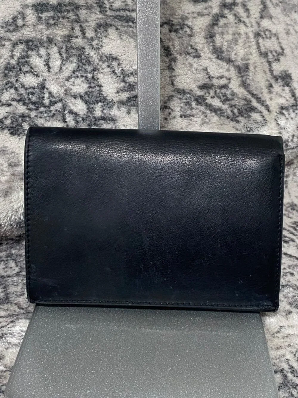 Christian Dior Bifold Leather Wallet With Red Interior & Card Slots